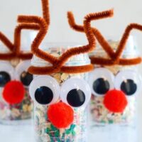 Reindeer food in push pops with glitter.