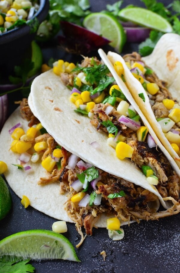 Crispy Pork Carnitas with Corn Salsa The Novice Chef