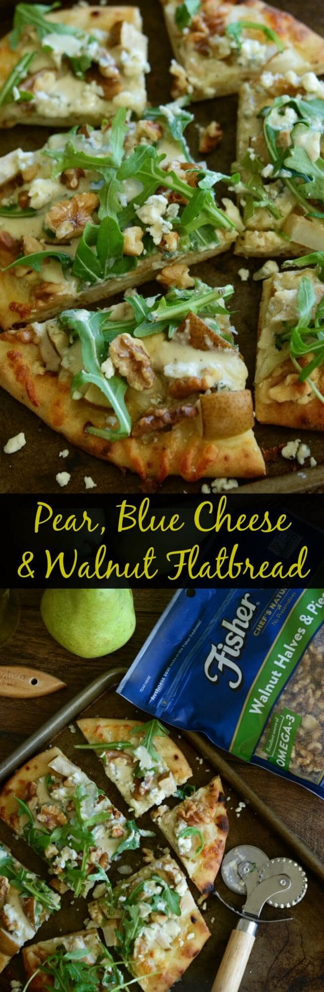 Pear, Blue Cheese & Walnut Flatbread - ready in 20 minutes!