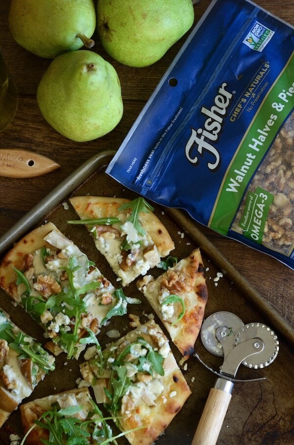 Pear, Blue Cheese & Walnut Flatbread - ready in 20 minutes!