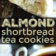 An Almond Shortbread Tea Cookie with a Bite Taken Out to Show the Inside