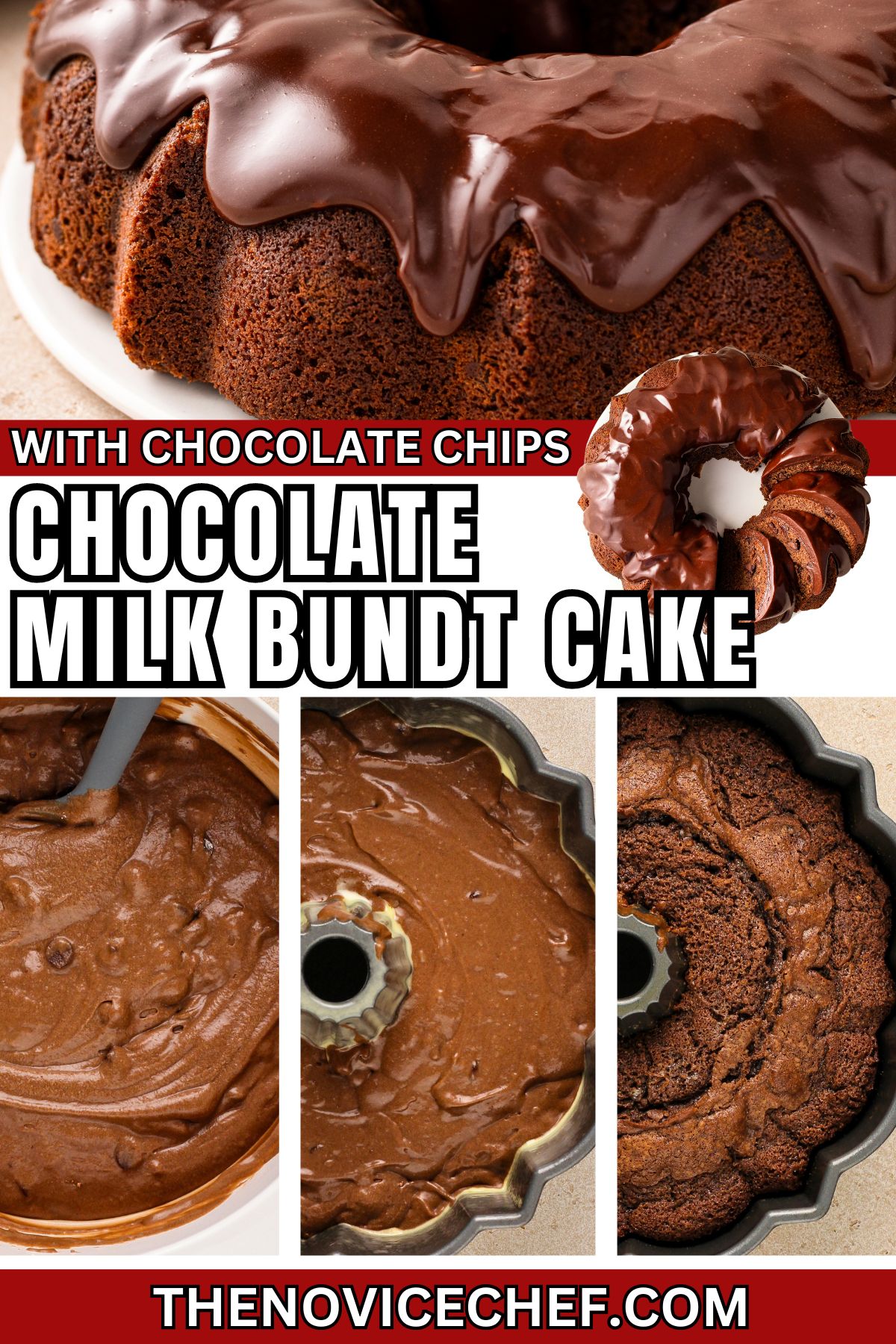 Chocolate Milk Bundt Cake Recipe l The Novice Chef