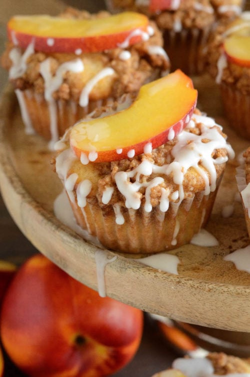 Homemade Peaches & Cream Streusel Muffins Recipe | The Novice Chef