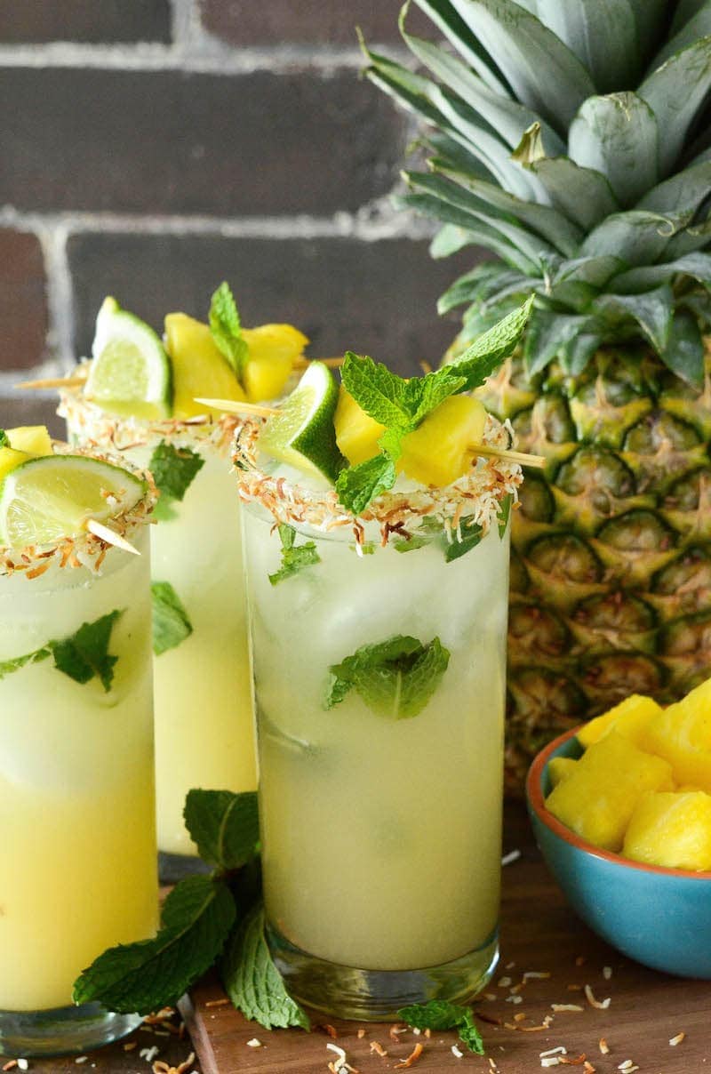 Pineapple Coconut Mojito Recipe | Simple Homemade Mojito Cocktails