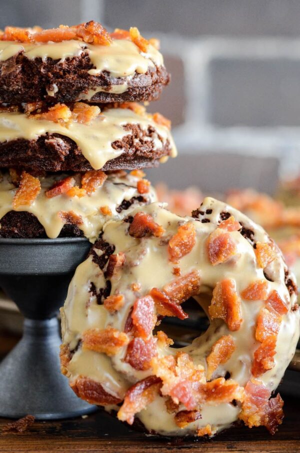 chocolate covered bacon maple donut bar