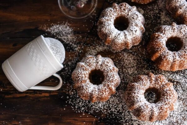 I have been baking all day with my mini Bundt maker making little