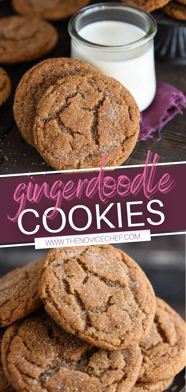 Chewy Christmas Gingerdoodle Cookies | The Novice Chef