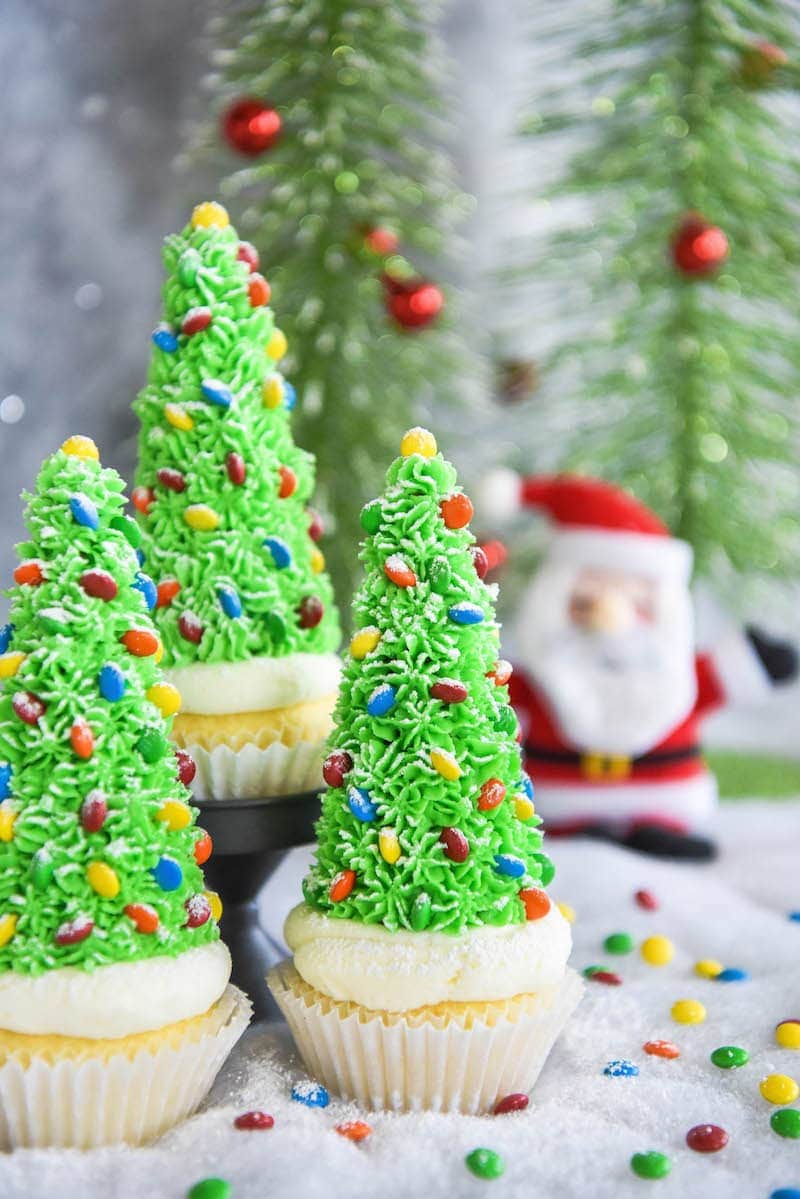 Adorable Christmas Tree Cupcakes Recipe | Christmas Desserts