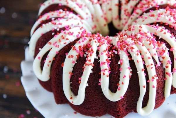 Red Velvet Cream Cheese Bundt Cake | The Novice Chef