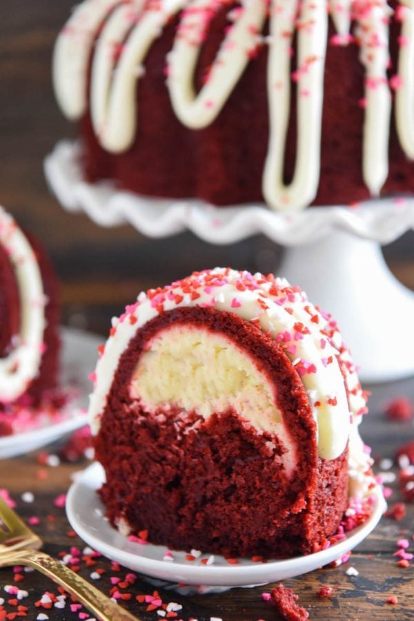 Red Velvet Cream Cheese Bundt Cake | The Novice Chef