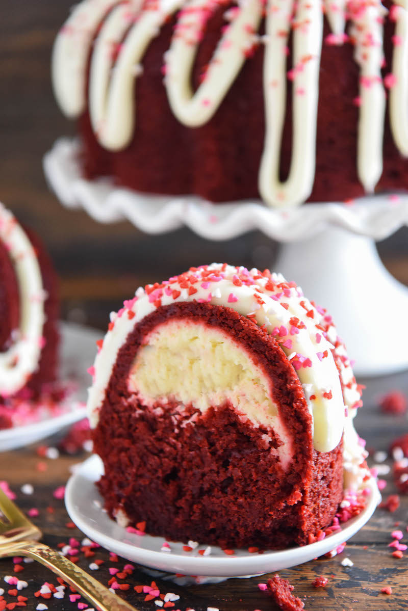 Red Velvet Cream Cheese Bundt Cake The Novice Chef