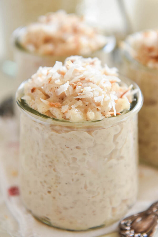 Coconut Rice Pudding: Disney Cruise Copycat Recipe! Made extra creamy with coconut milk!