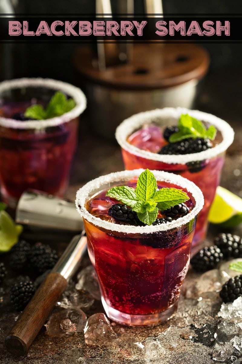 Blackberry Smash Summer Cocktail