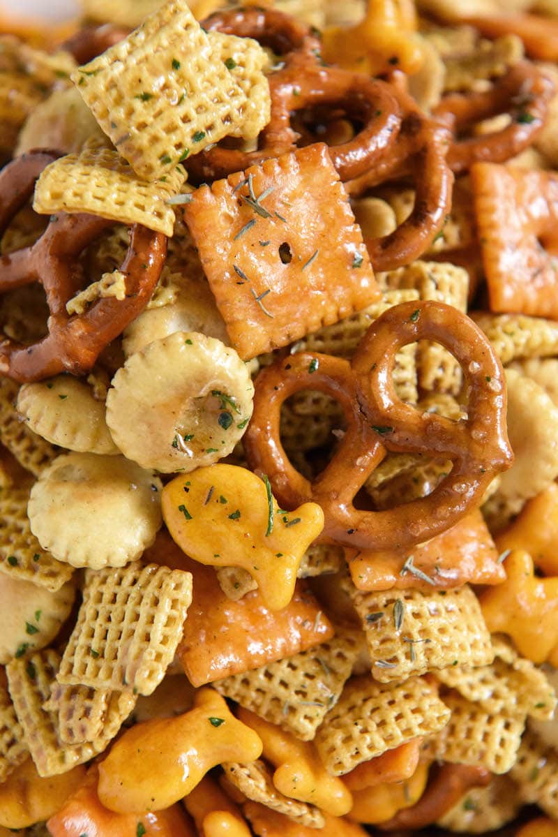 Easy Crunchy Cheesy Ranch Chex Mix Recipe | Snack Recipes