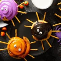 Halloween Spider Cinnamon Rolls