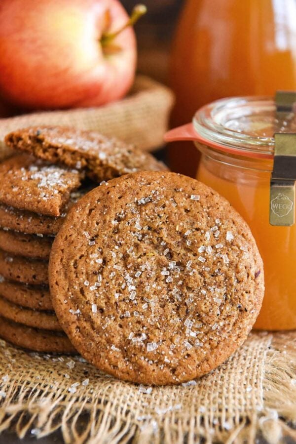 Apple cider cookies up close photo