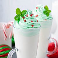 Grinch Hot Chocolate: Peppermint White Hot Chocolate