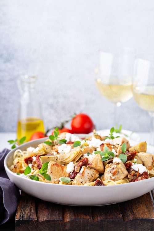 Chicken, Artichoke, and SunDried Tomato Pasta Recipe Pasta Recipes