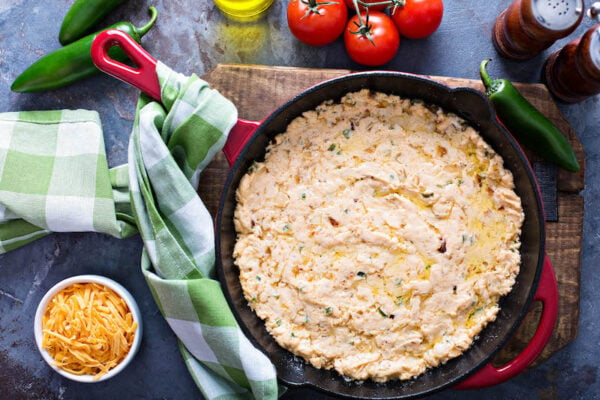 Sauce for the Jalapeno Popper Chicken in a large skillet. 