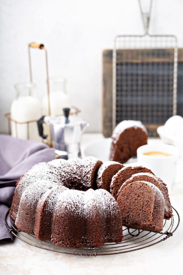 Chocolate Root Beer Pound Cake: a moist chocolate pound cake loaded with root beer flavor! #RootbeerPoundCake #RootBeerCake #RootBeer #PoundCake #BundtCake #ChocolateCake #ChocolateRootbeerCake #ChocolateRootbeerPoundCake #Dessert #Cake