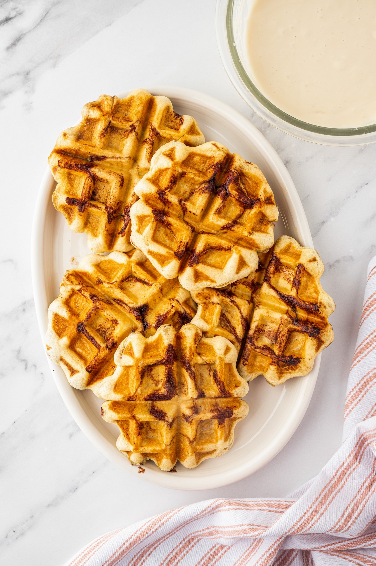 How to Make the Best Cinnamon Roll Waffles | The Novice Chef