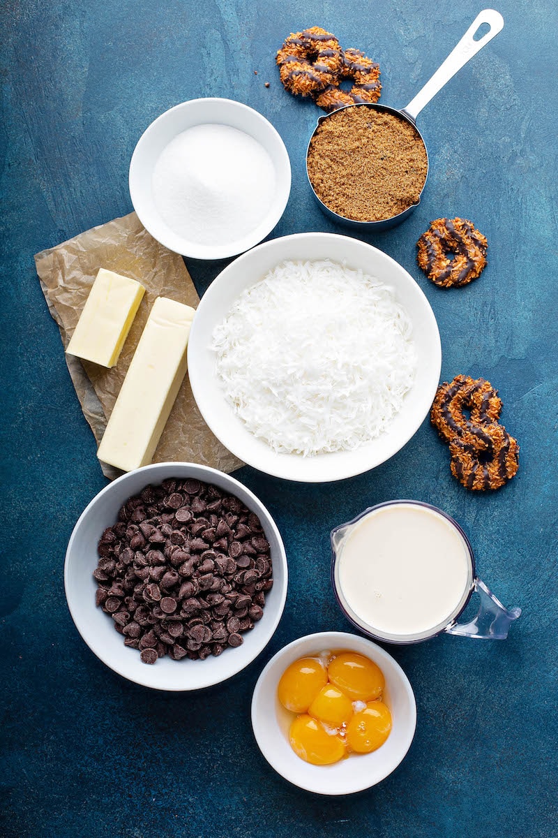 Samoa Cookies Sheet Cake Ingredients