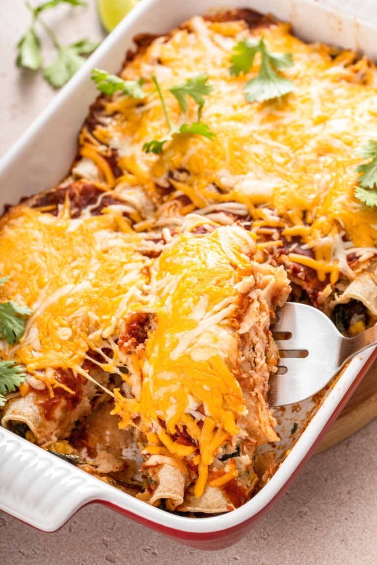 Easy Vegetarian Enchiladas | The Novice Chef