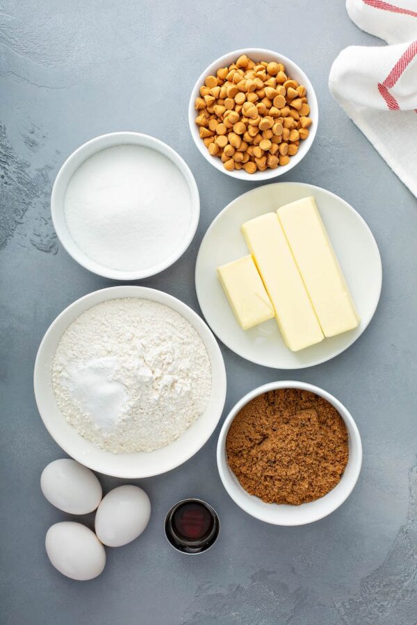 Ingredients for Butterscotch Blondies.