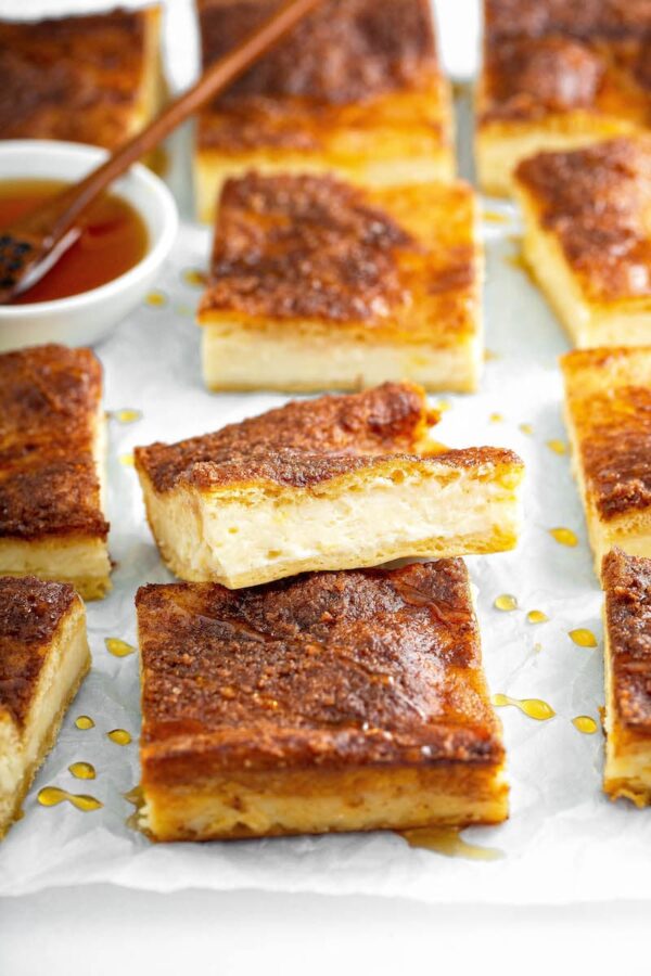 Slices of Sopapilla Cheesecake bars.