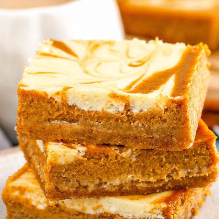 Easy Swirled Pumpkin Cheesecake Bars The Novice Chef