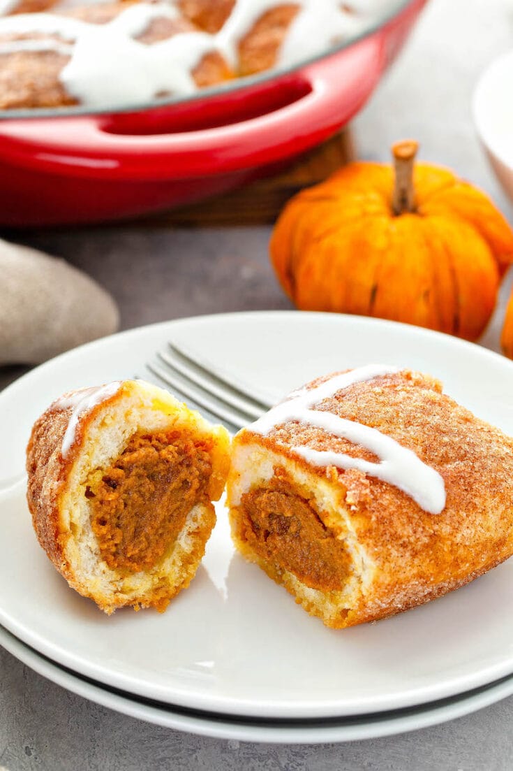 Baked Pumpkin Pie Bombs | The Novice Chef