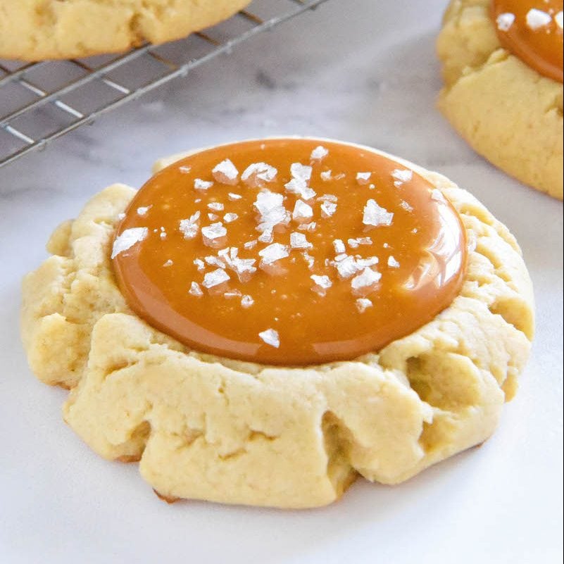 Salted Caramel Cookies | Giant Christmas Cookies Filled with Caramel!