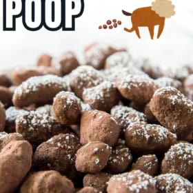 Reindeer Poop is dusted with powdered sugar.