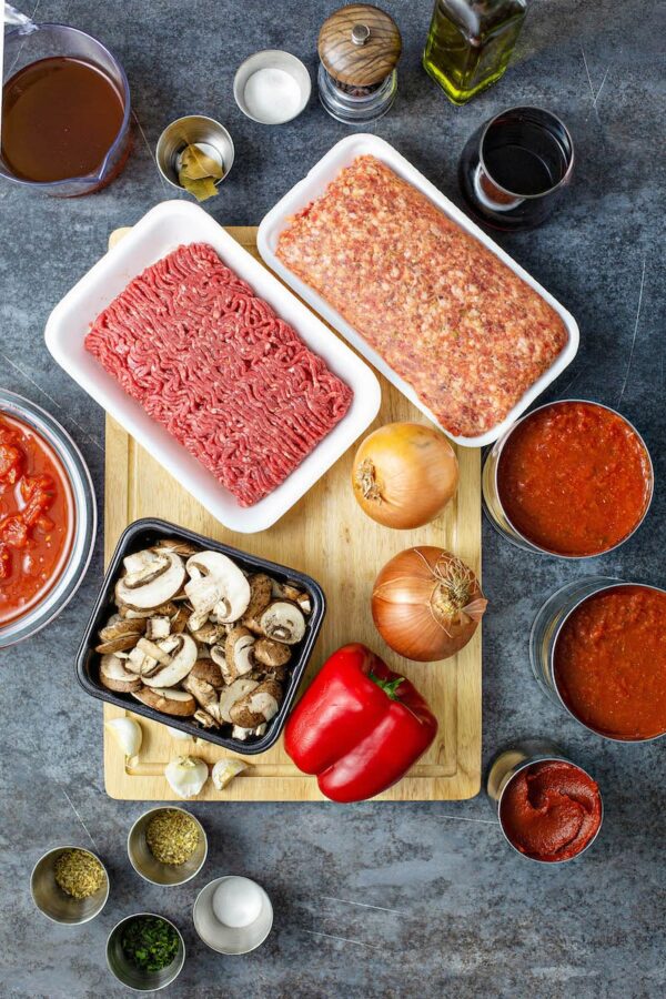 Bolognese Ingredients 