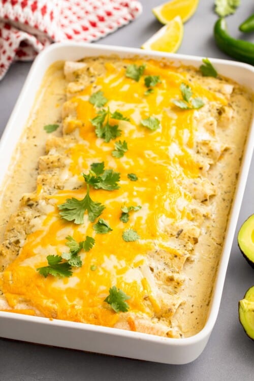 Best Sour Cream Chicken Enchiladas Recipe | The Novice Chef