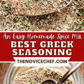 Spoonfuls of Greek seasoning.