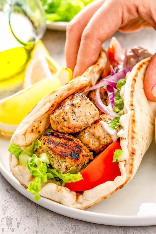 Greek Chicken Gyros with Tzatziki Sauce | The Novice Chef