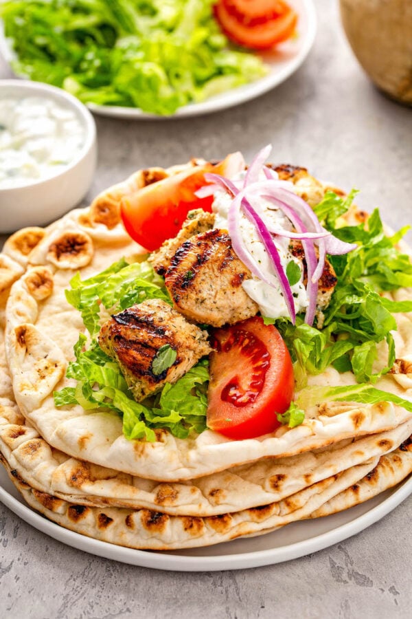 Greek Chicken Gyros with Tzatziki Sauce | The Novice Chef