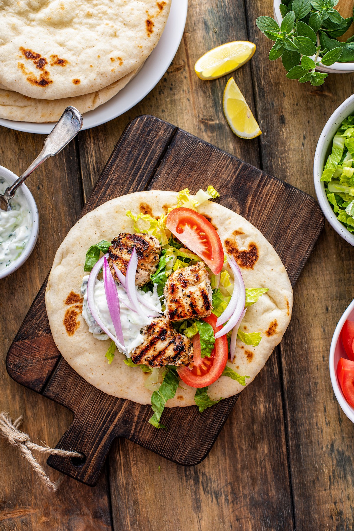 Chicken Gyro Recipe with Tzatziki Sauce | The Novice Chef