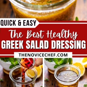 Greek salad dressing images.