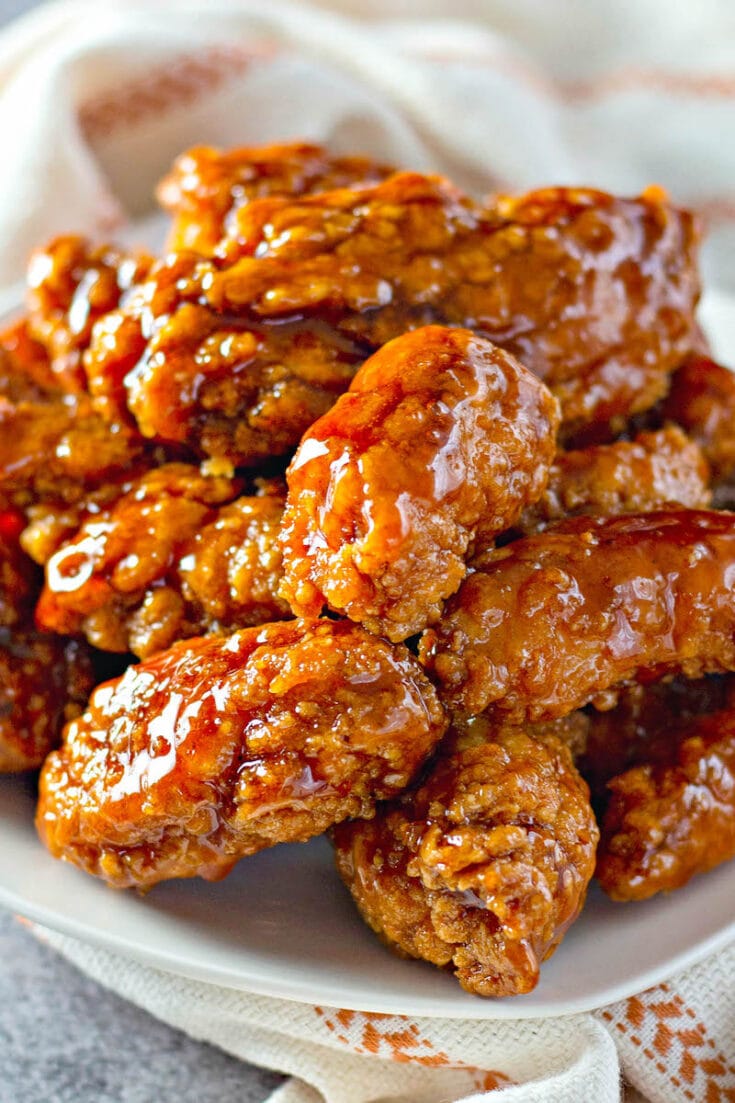 Sweet & Spicy Sticky Chicken Tenders | Baked or Air Fried!