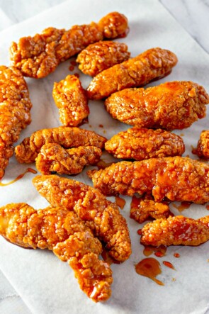 Sweet-and-Spicy Easy Sticky Chicken Tenders | The Novice Chef