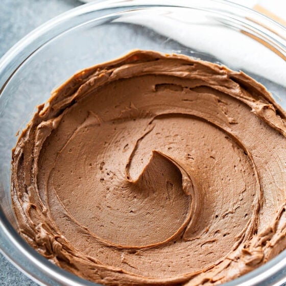 Chocolate Buttercream Frosting Close Up