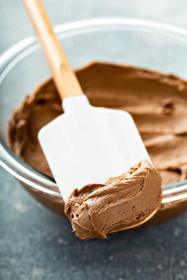 Mixing Chocolate Buttercream Frosting