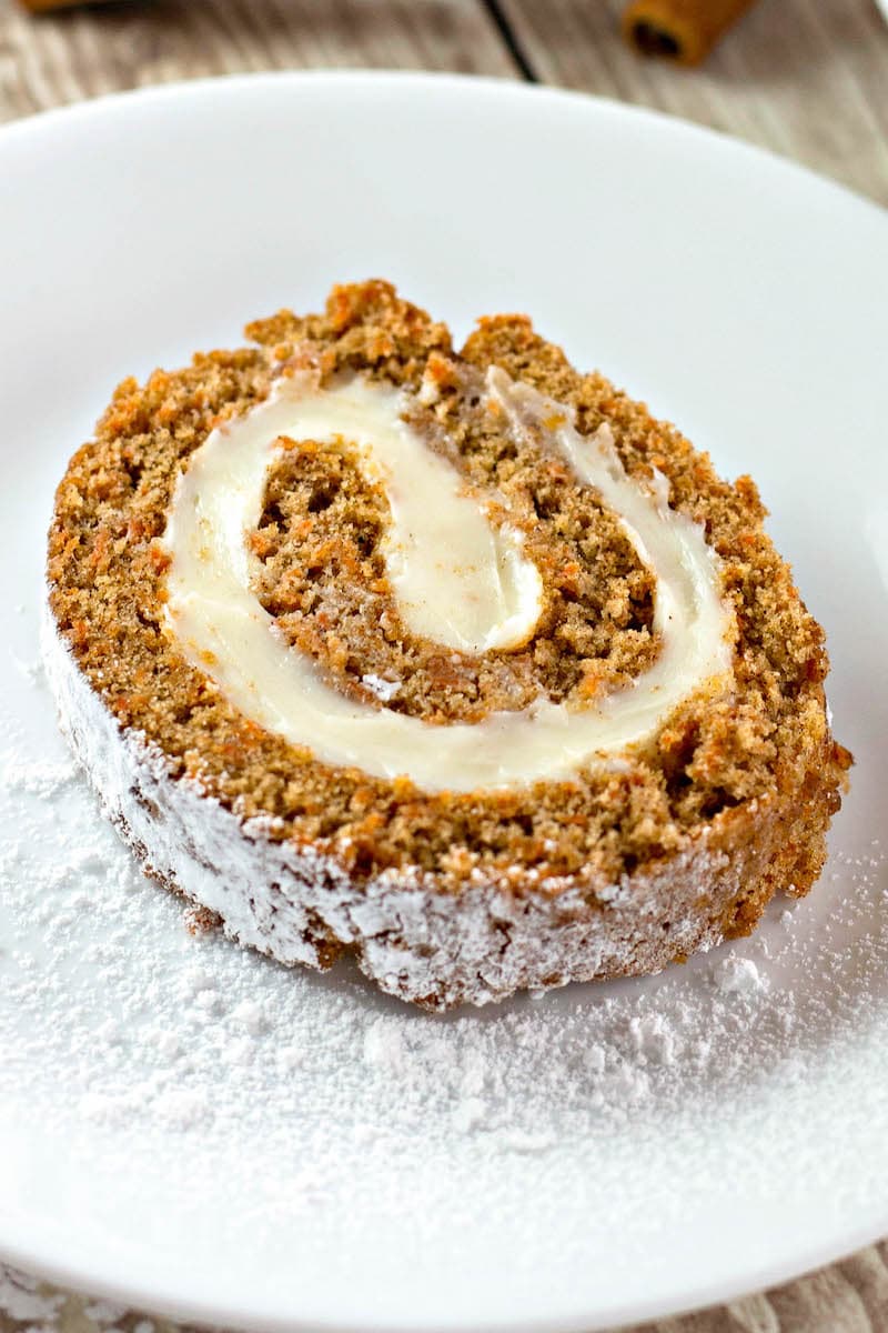 Carrot Cake Roll with Cream Cheese Frosting StepbyStep Photos!