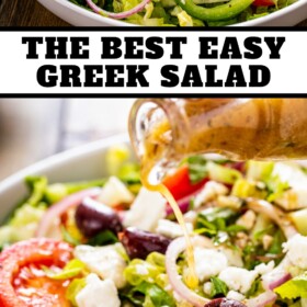 Image collage for Greek salad.