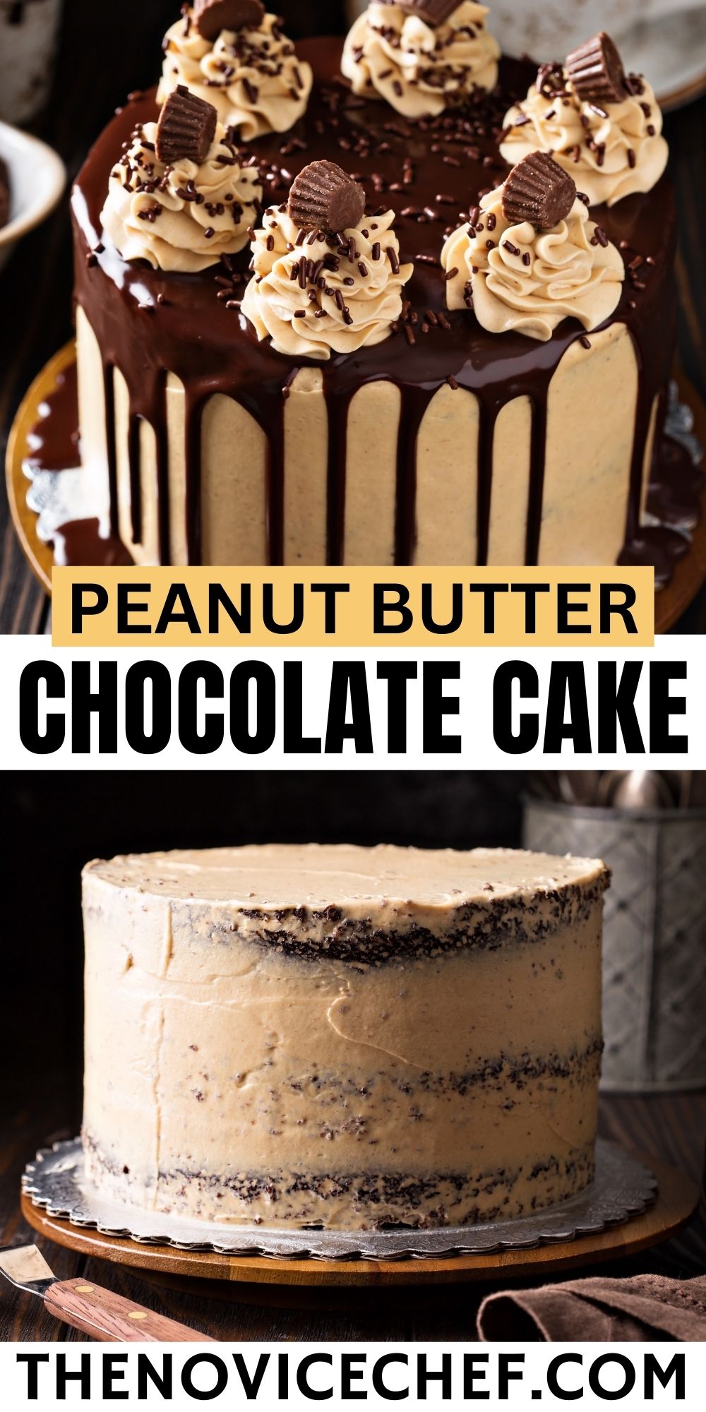 Best Chocolate Peanut Butter Cake Recipe | The Novice Chef