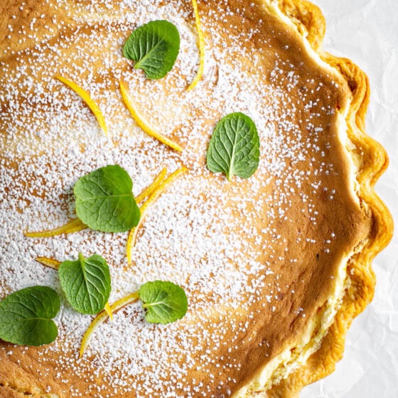 Tennessee Lemon Pie on parchment paper.
