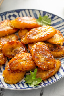 A Plate of Pan Fried Plantains