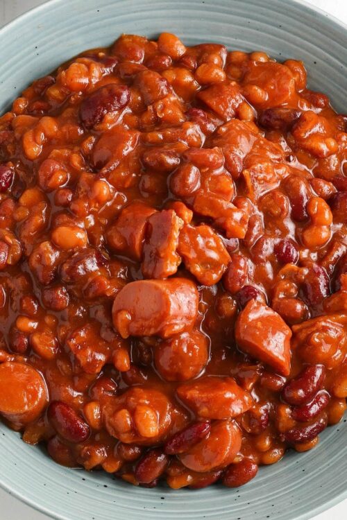 Crockpot Pork and Beans - The Novice Chef